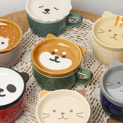 Japanese Shiba Ceramic Coffee Cup