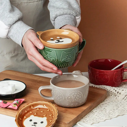 Japanese Shiba Ceramic Coffee Cup