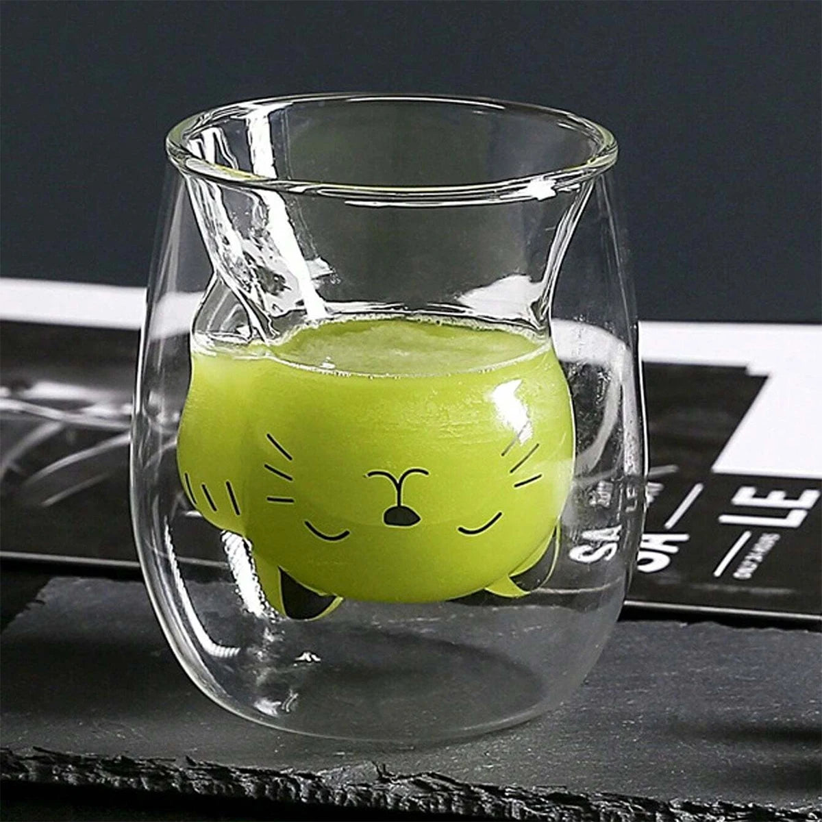 Cute Cat Shaped Glass