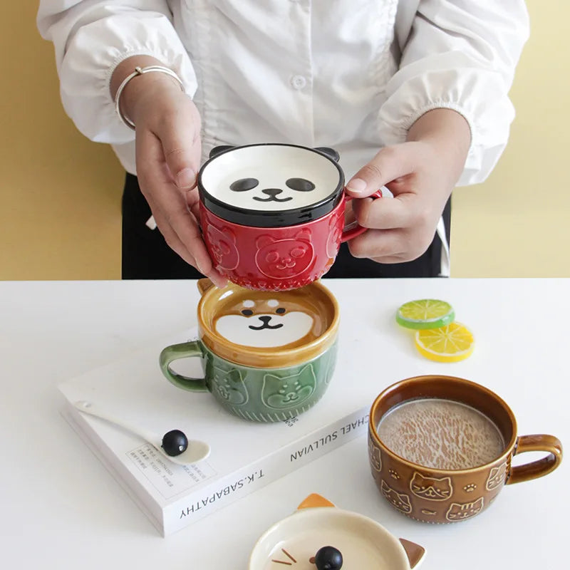 Japanese Shiba Ceramic Coffee Cup