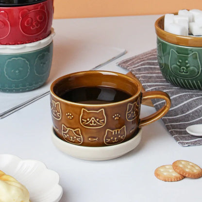 Japanese Shiba Ceramic Coffee Cup